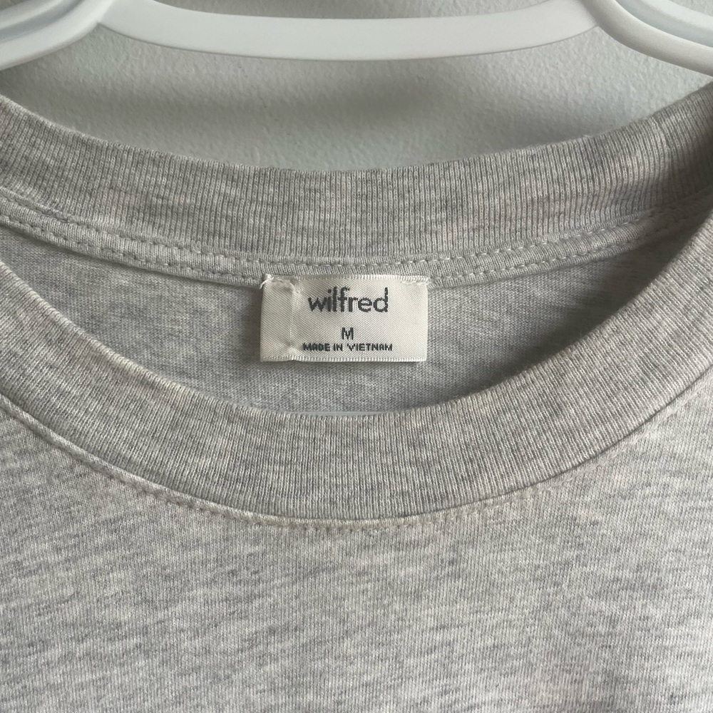 ARITZIA Wilfred Cotton Pilaf T-Shirt Light Gray size M - Picture 5 of 7